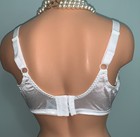 Vtg Nwot Olga Shiny Satin   Lace Uw Bra 40c Embroidered Lace