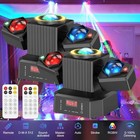 2pcs Laser Light Rgbw Led Moving Head Disco Stage Lighting Beam Dmx512 Party Dj