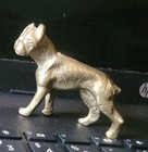 Vtg Brass Boxer Dog Figurine 3 Oz Unbranded