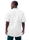 Adar Men Doctor Nurse Uniform Lapel Collar Short Sleeve Consultation Coat