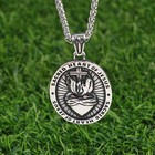 Silver Stainless Steel Holy Sacred Heart Of Jesus Medal Cross Pendant Necklace