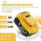 Pack For Dewalt 20v 20 Volt Max Xr 8 0ah Lithium-ion Battery Dcb206-2 Dcb205-2