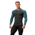 4 Colors Athletic Long Sleeve Compression Shirts Dry Fit Sports Gym Shirts