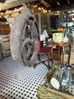 Large Antique Cast Iron Well Pulley 8 Inch Wheel  Great For Home Decor