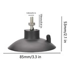 4 Pcs French Fry Suction Cup Feet Commercial Large  Black