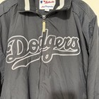 Vintage Majestic Los Angeles Dodgers Mesh Style Jacket Mlb Black Dugout Medium