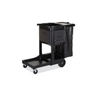 Rubbermaid Executive Janitorial Cleaning Cart Plastic 12 1x22 4x23 Black 1861430