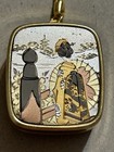 Vintage Sankyo Japanese Geisha Music Box Keychain  Working Condition