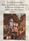 Mary Engelbreit Handmade Magnet -just The Knowledge That A Good Book