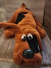 Vintage 1985 Tonka Pound Puppy 18  Large Brown Stuffed Plush Dog Black Spots