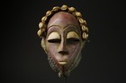 African Dan Mask Tribal African Mask Wood Carving Cowrie Wall Art-g2230