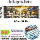 Large Diamond Art Kits For Adults  Horse Animals Diamond Painting Art Sunset