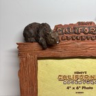 Disney California Adventure Bear Picture Frame Grizzly Peak River Run Resin 4x6