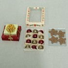 Vtg Christmas 3 Pc Dollhouse Miniature Lot 1 12 Gifts Cookies Ornaments Box