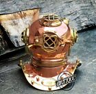 Antique Usa Navy Copper Divers Diving Helmet   Compass Brass Vintage Desk D  cor 