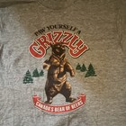 Sneakers Men   s M Gray Grizzly Bear Beer Graphic Crew Neck Short Sleeve T-shirt