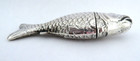 Antique Dutch Sterling Silver Fish Trinket Box Match Safe Vesta Hallmarks  37 8g