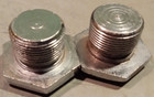New Old Stock Sears 106ss Gilera 124 5v Chrome Top Fork Tube Cap Bolt Plug Pair
