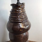 Ceramic Unique Lamp Vintage Possibly Hand Made Glazed 
