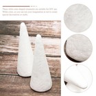6pcs Christmas Tree Cone Shape Diy Foams Materials White Cone Shape For Children