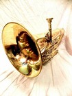 Excellent Euphonium  Silver  3 Valve With Case And Mouthpiece Brass Finish