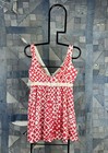 Sears Red   White Women   s Vintage 60s 70s One Piece Swim Suit Size 10