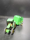   john Deere 6410 Tractor With Round Hay Baler 1 64 Scale Diecast Ertl Farm Toy