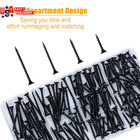 Drywall Screws Assortment Kit   6 Black Wood Screws For Sheetrock 165pcs Picture