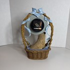 Danbury Mint Blue Ribbon Pug Desk Clock Figurine 12  Working Vintage