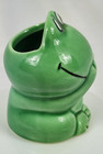 Vintage Smirking  Giggling Frog Toothpick Holder Japan Tiny 2  X 1 5  Nice 