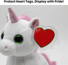Clear Heart Tag Protectors 32 Pcs Fits Beanie Baby Heart Shaped Tags New