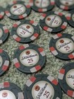 Showdown Lot Of 96 Poke Casino Chips Gaming  25  100  500  1000  5000