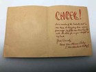Walenta Ringling Circus Clown Hand Painted Scary Creepy Card W note Vintage