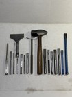 Vintage Brick Stone Masons Tools Cold Chisels Hammers Rock Marble Concrete 17pc