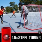 Heavy Duty Steel Street Hockey Goal Durable Net Easy Setup Outdoor Game New