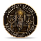 10pc Freemason Masonic Challenge Coin  Let There Be Light from Darkness To Light