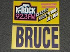 92 3 K-rock Bumper Stickers 1988 Howard Stern Bruce Springsteen