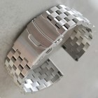 Men s 18 20 22 24 26mm Heavy Brushed Bracelet Stainless Steel Watch Band Strap