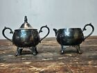 Vintage Oneida Silver Plated Sugar Bowl   Creamer Set