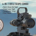 4-in-1 Gun Sight Reflex Dot Laser Scope Optics Rifle Shotgun Firearm Red Green