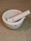 Vtg  Coors Usa White Pharmaceutical Apothecary Mortar 52008   Pestle 522-1 Set