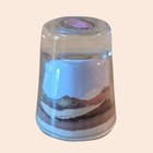 Vtg Painted Desert Sands Art Shot Glass Paperweight Handmade American Indian