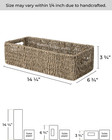 Seagrass Baskets With Built-in Handles  Bathroom Decor Box For Toilet Tank Top  