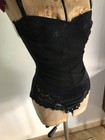 Vintage La Perla Black Lace Bustier Underwear Bodysuit Women Nwt  size 3 