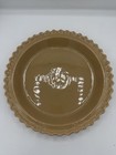 Vintage Apple Slices Ceramic 12  Pie Plate W   Cover Lid - Nice 