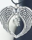 Shih Tzu Puppy Dog  Lovers Angel Wings Memory  Necklace