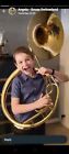 Sousaphone 16  Bell Size Of Pure Brass In Gold Polish   Hard Case  free Shipping