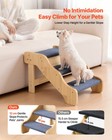Vevor Wood Pet Stairs For Large Dogs Up To 150 Lbs 3-step Dog Stairs For Beds