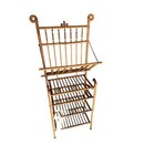 Victorian Oak Bentwood -stick And Ball Shelf- Magazine Stand Sheet Music Rack 