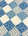 Baby Quilt Handmade Boys Blue   White Patchwork Crib  40  X 40  New